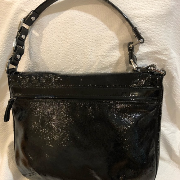 Longchamp Gatsby Black Patent Shoulder Bag - Picture 2 of 7